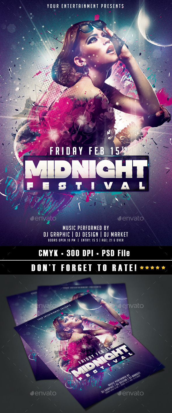 Midnight Festival - Events Flyers