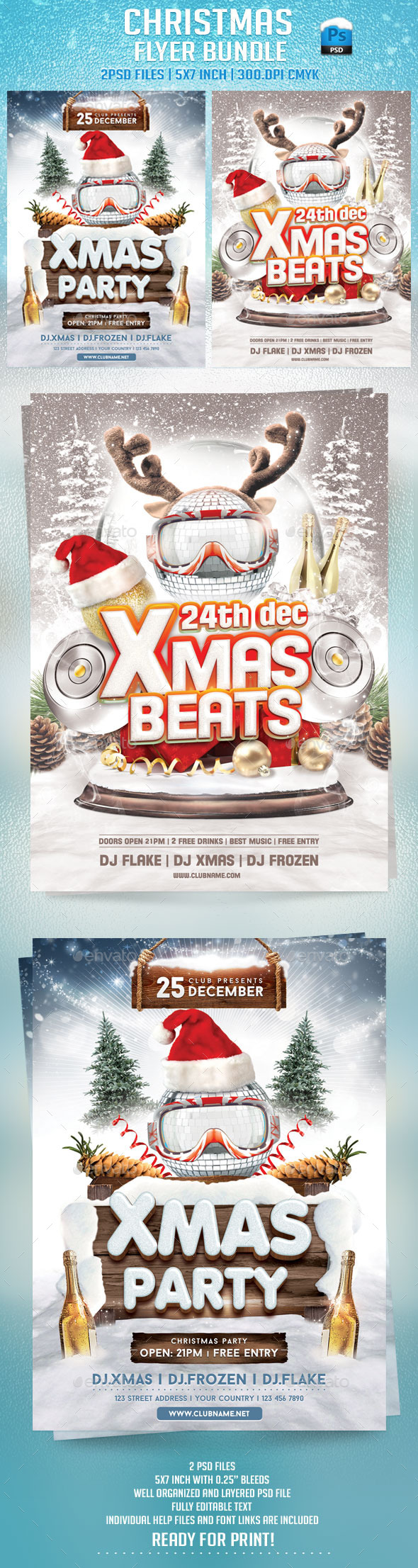 Christmas Flyer Bundle - Holidays Events