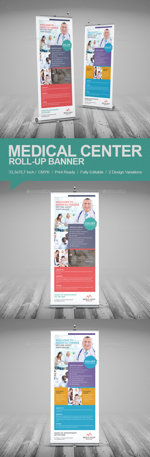 Medical Center Roll-Up Banner - Signage Print Templates