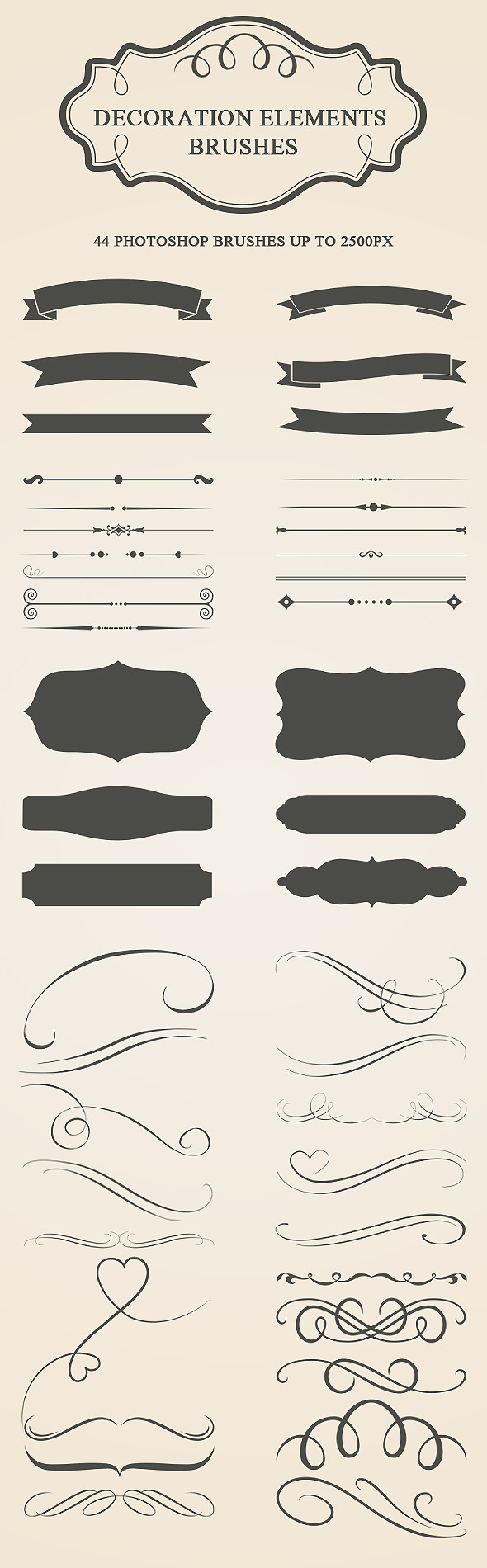 Decoration Elements Brushes - Artistic Brushes