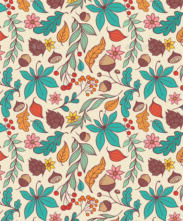 Autumn Seamless Pattern - Patterns Decorative