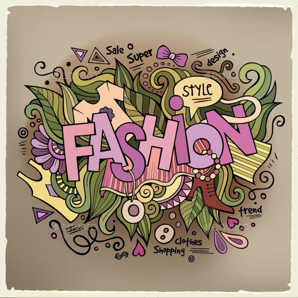 Fashion Doodles Designs By Balabolka | GraphicRiver