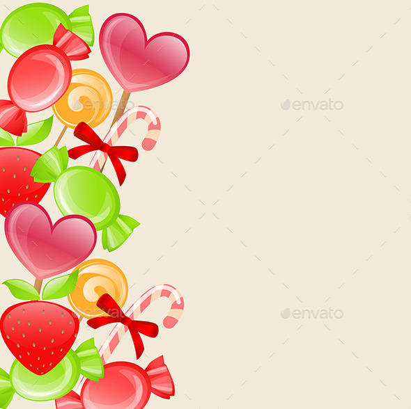 Background with Candy - Birthdays Seasons/Holidays