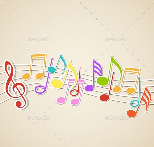 Background with Notes - Miscellaneous Vectors
