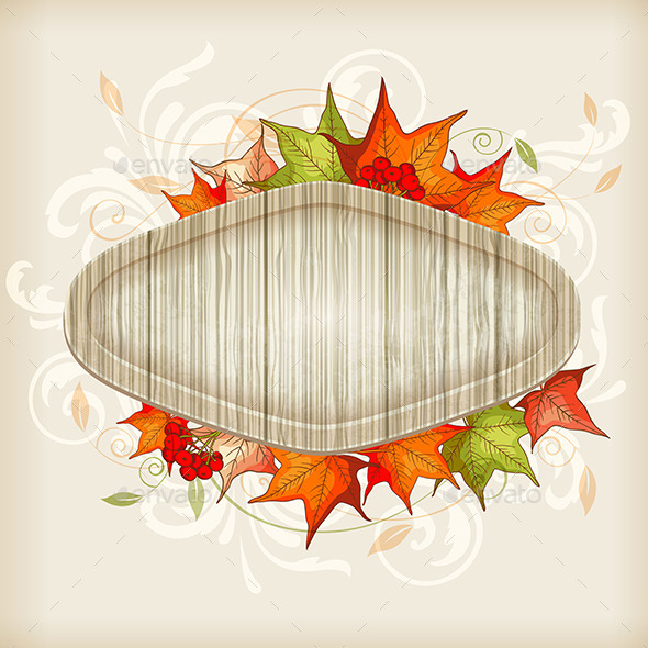 Autumn Background with Maple Leaves - Seasons Nature