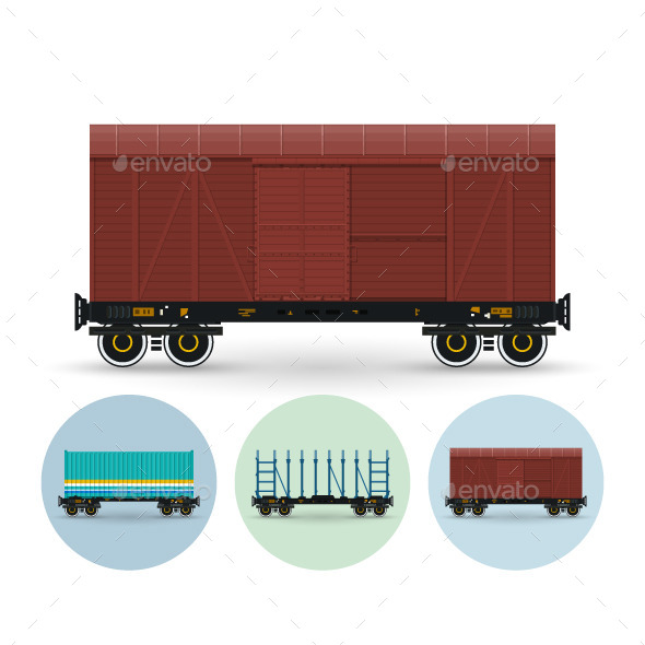 Set of Freight Cars - Industries Business