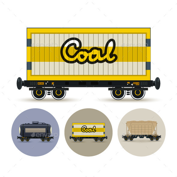 Set of Freight Cars - Industries Business