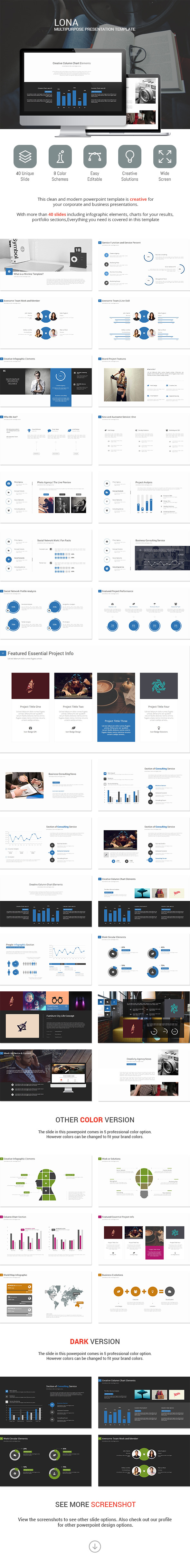 Lona Presentation Template - Business PowerPoint Templates