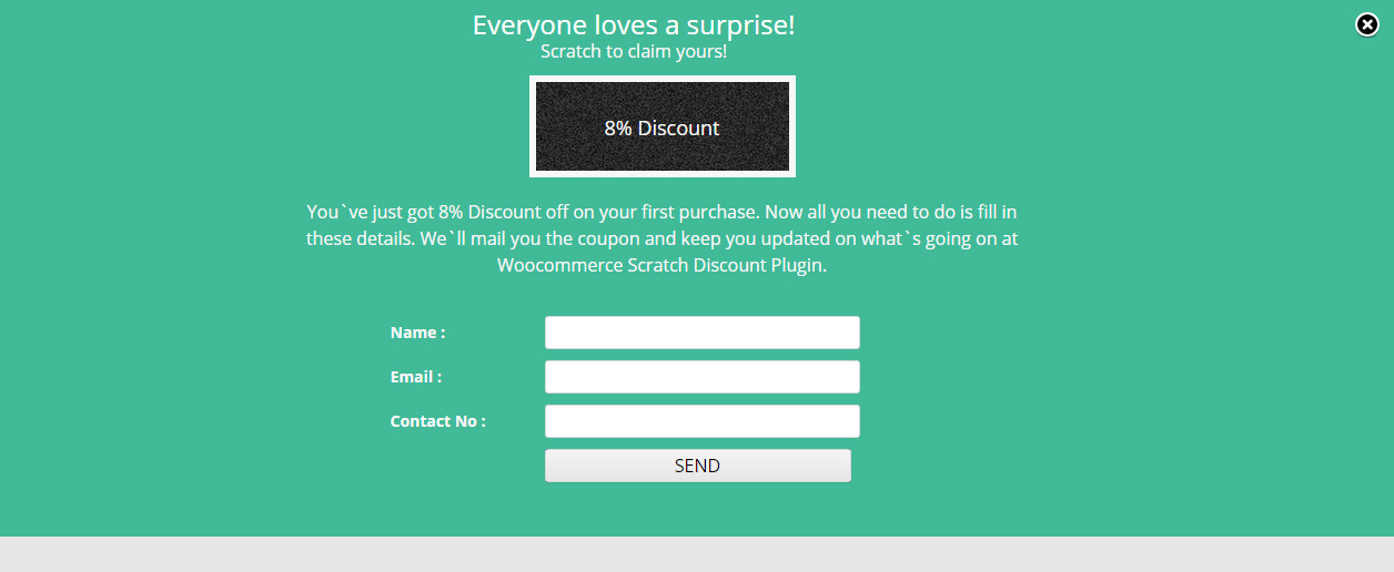 Coupon Scratch Discount by themefantasy CodeCanyon