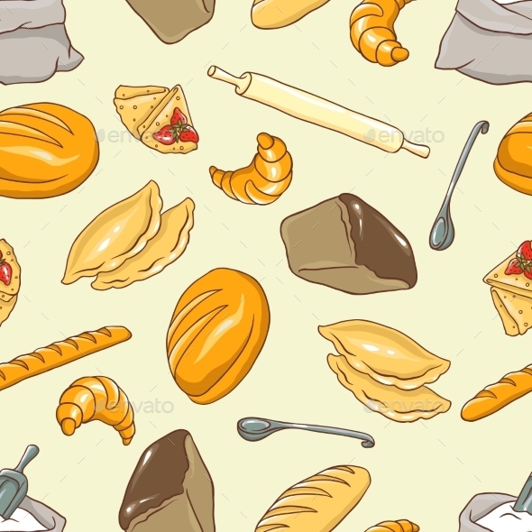 Background on the Bread Theme - Food Objects