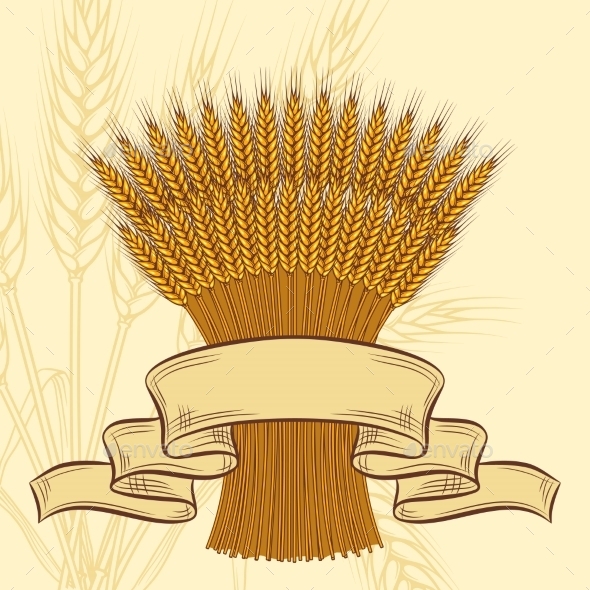 Background with Ripe Yellow Wheat Ears - Flowers & Plants Nature