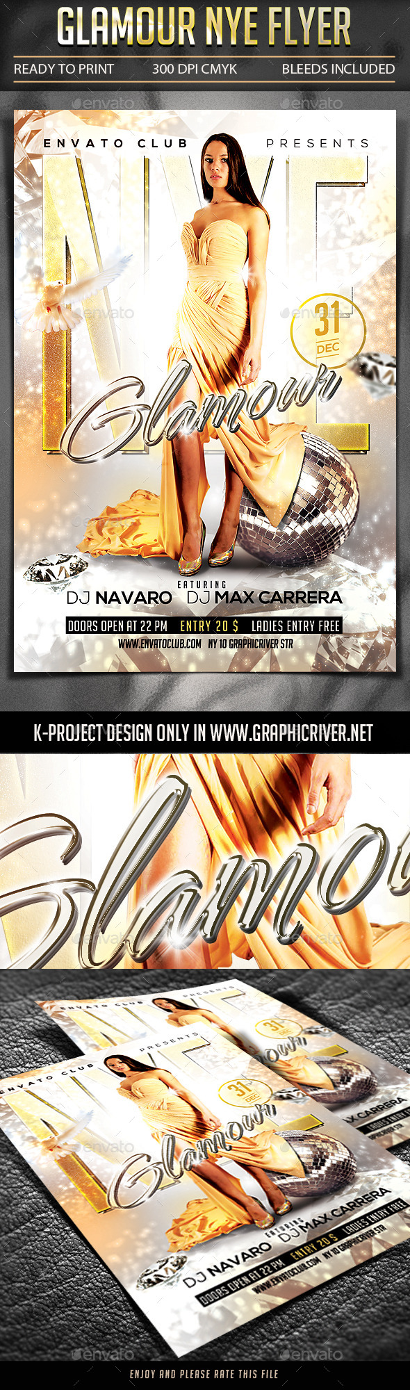 Glamour NYE Flyer - Clubs & Parties Events