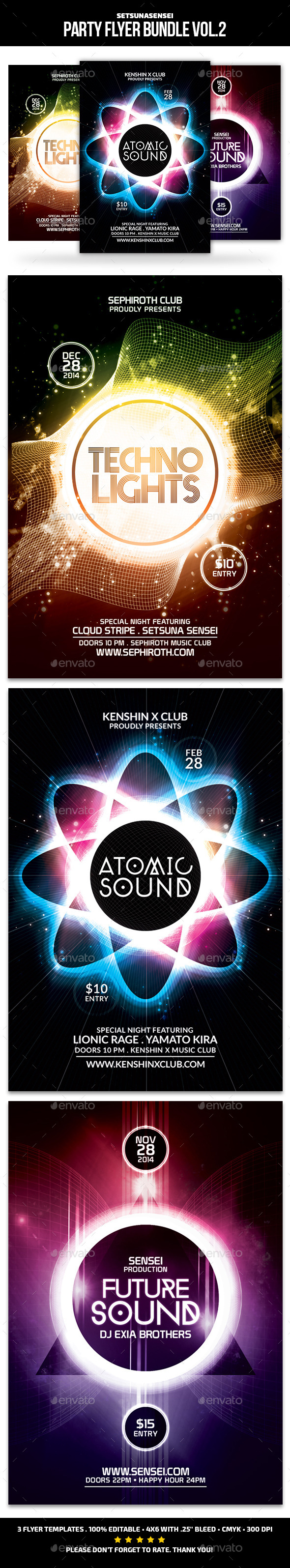 Party Flyer Bundle Vol.2 - Clubs & Parties Events