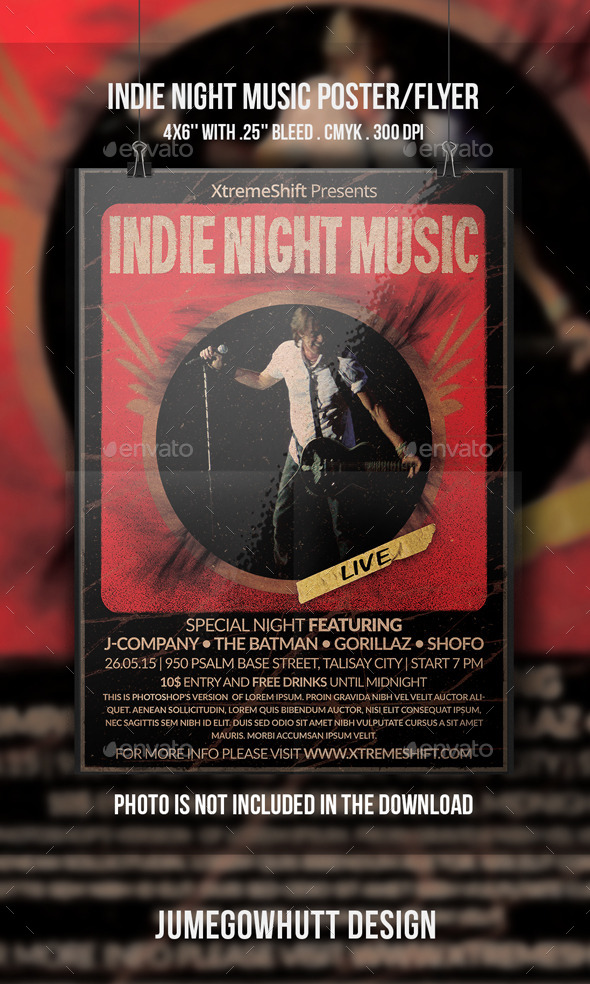 Indie Night Music Flyer/A4 - Concerts Events