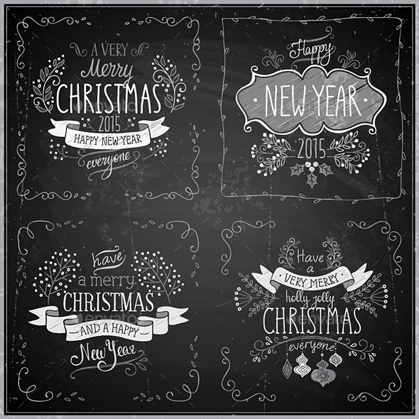 Christmas Hand Drawn Card Set - Christmas Seasons/Holidays
