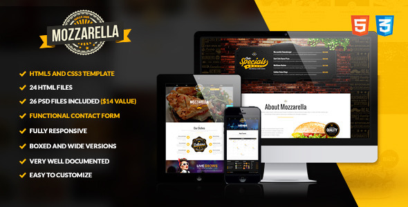 Mozzarella - HTML5 - ThemeForest 9741023