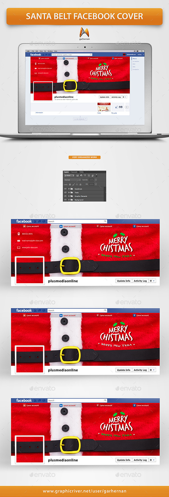 Santa Claus Belt Facebook Cover - Facebook Timeline Covers Social Media
