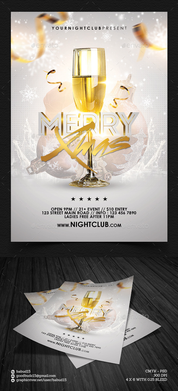 Merry Xmas Flyer Template - Events Flyers