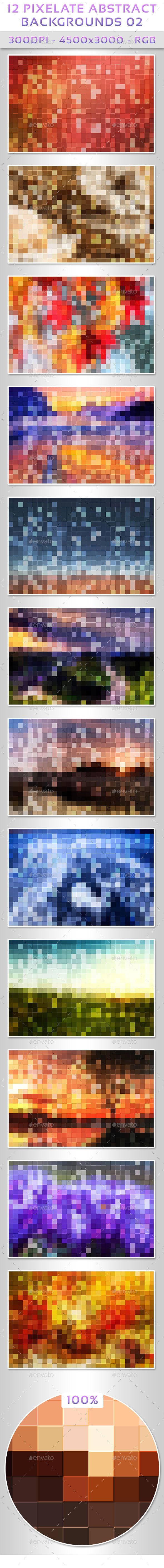 12 Pixelate Abstract Backgrounds 02 - Abstract Backgrounds