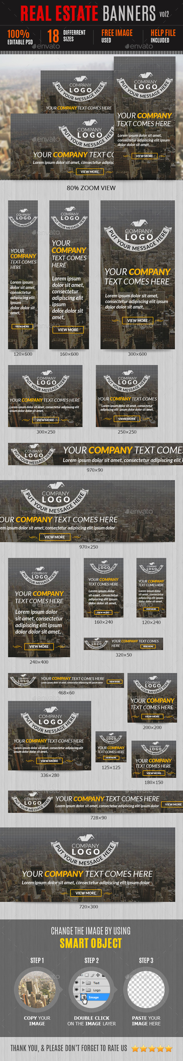 Real Estate Banners vol2 - Banners & Ads Web Elements