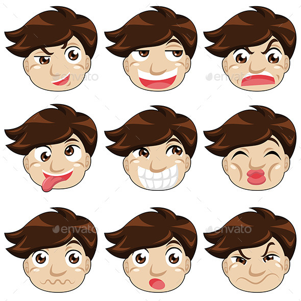 Different Face Expressions - People Characters