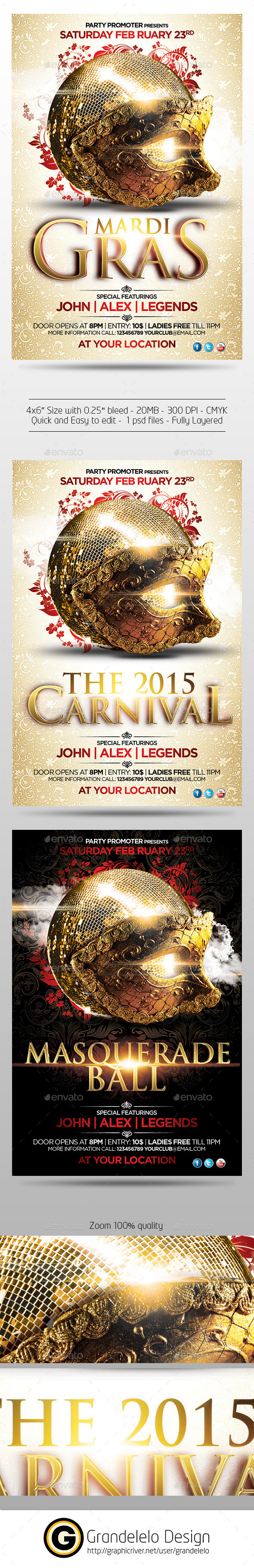 Mardigras n Carnival 2015 - Clubs & Parties Events