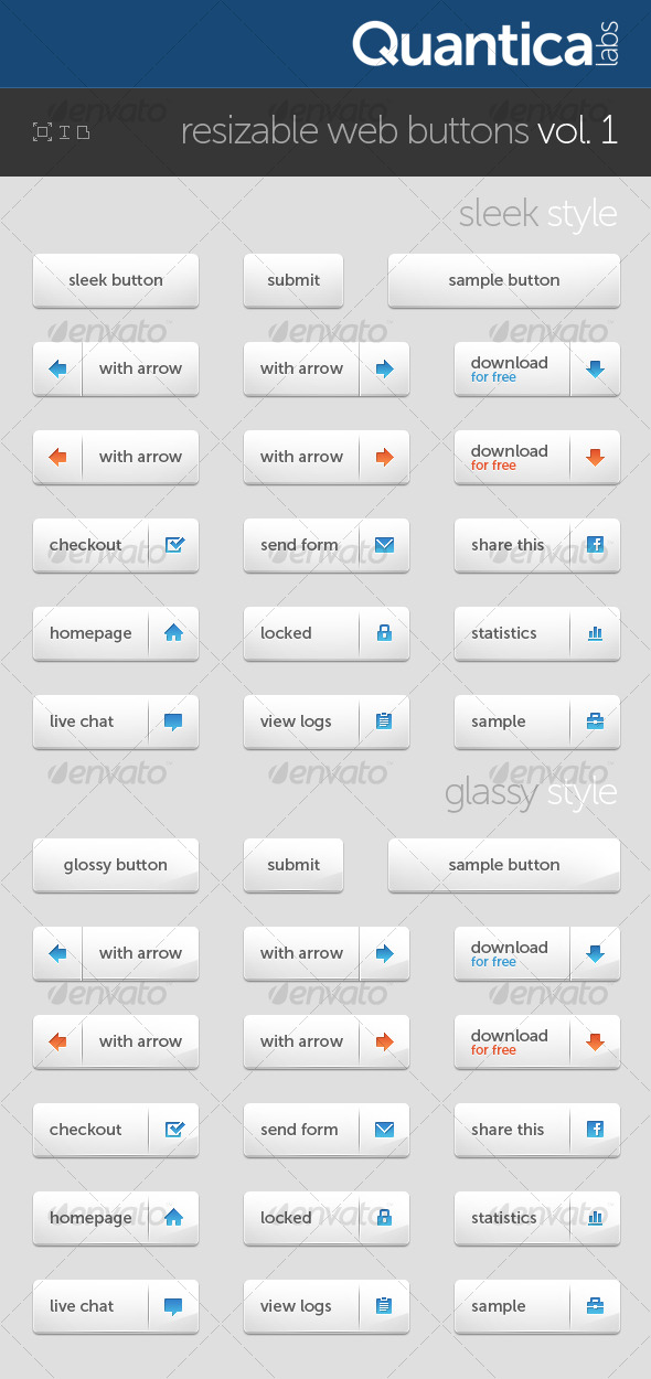 Resizable Web Buttons #1 - Buttons Web Elements