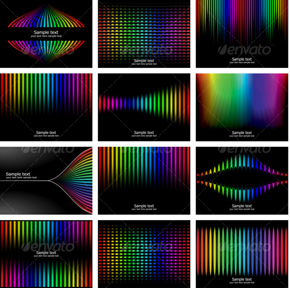 Abstract rainbow bark colour background collection - Backgrounds Decorative