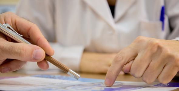 Meeting Of Doctors Pointing