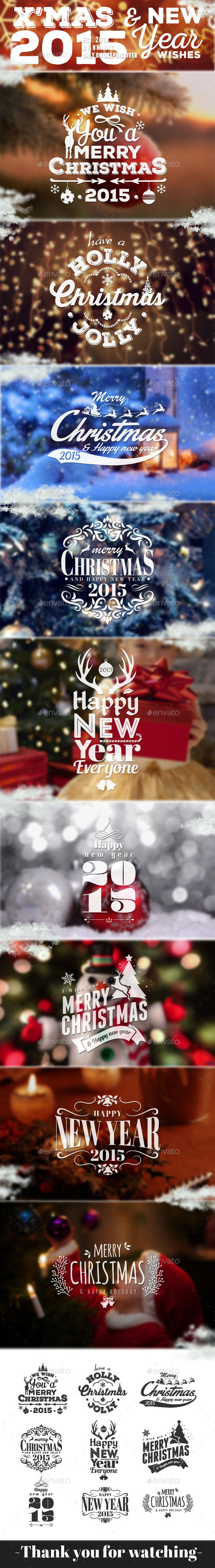 Xmas & New Year Wishes 2 - Badges & Stickers Web Elements