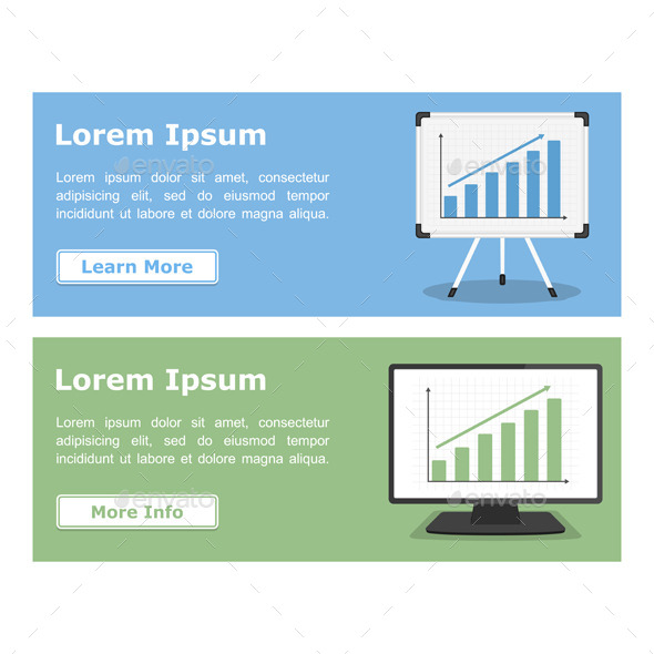 Banners with Graphs - Business Conceptual