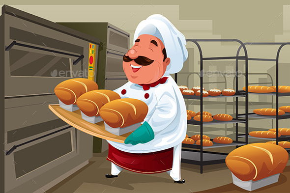 Baker in the kitchen - People Characters