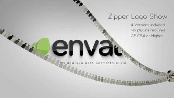 Zipper Logo Show - VideoHive 9763317
