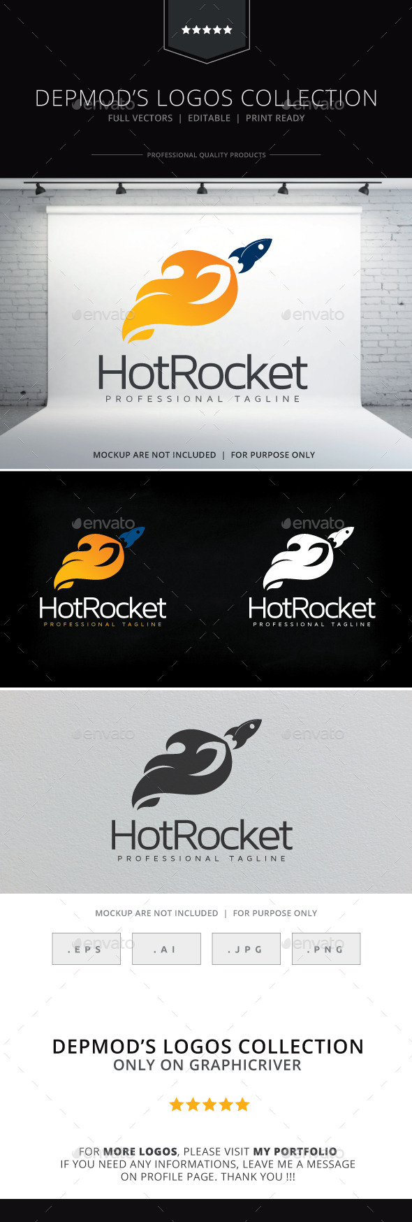 Hot Rocket Logo - Objects Logo Templates