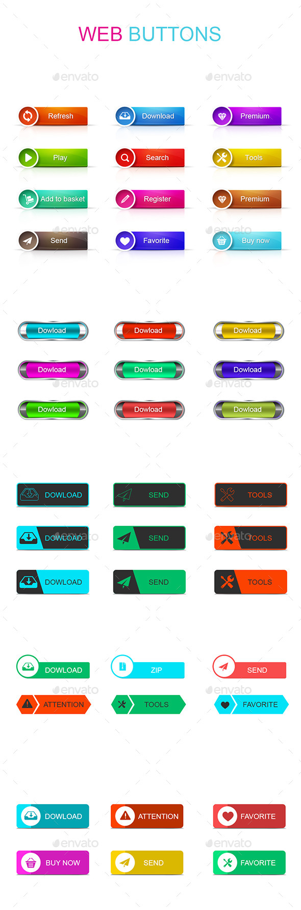 Web Buttons - Buttons Web Elements