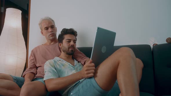 Gay Couple Spending Time at Home alt