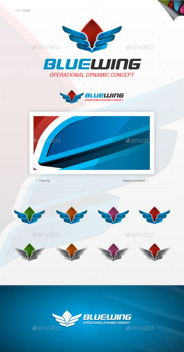 Blue Wing Logo - Abstract Logo Templates