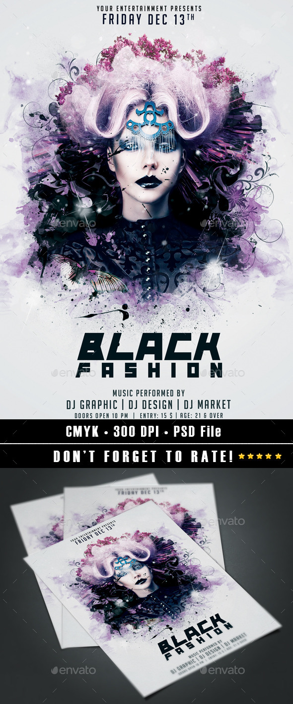 Black Fashion Flyer - Events Flyers