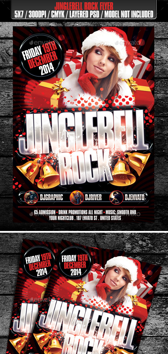 Jinglebell Rock Club Flyer - Clubs & Parties Events