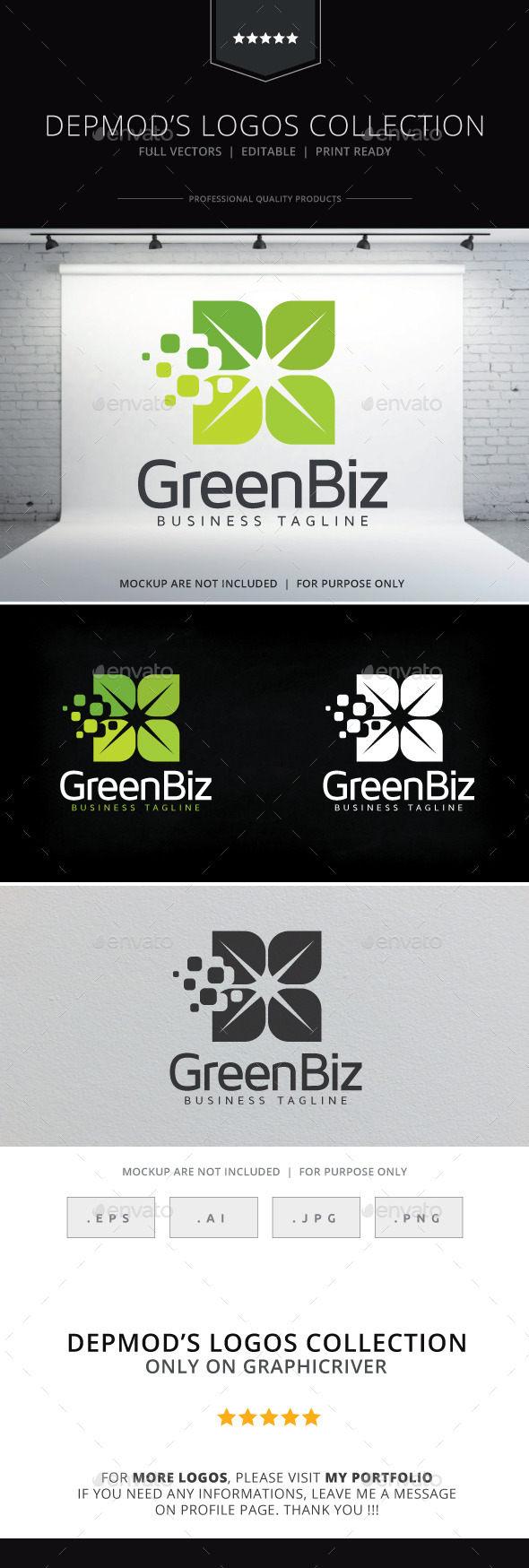 Green Biz Logo - Nature Logo Templates