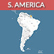 South America Retina Vector Map