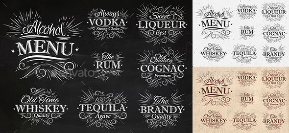 Alcohol Menu - Food Objects