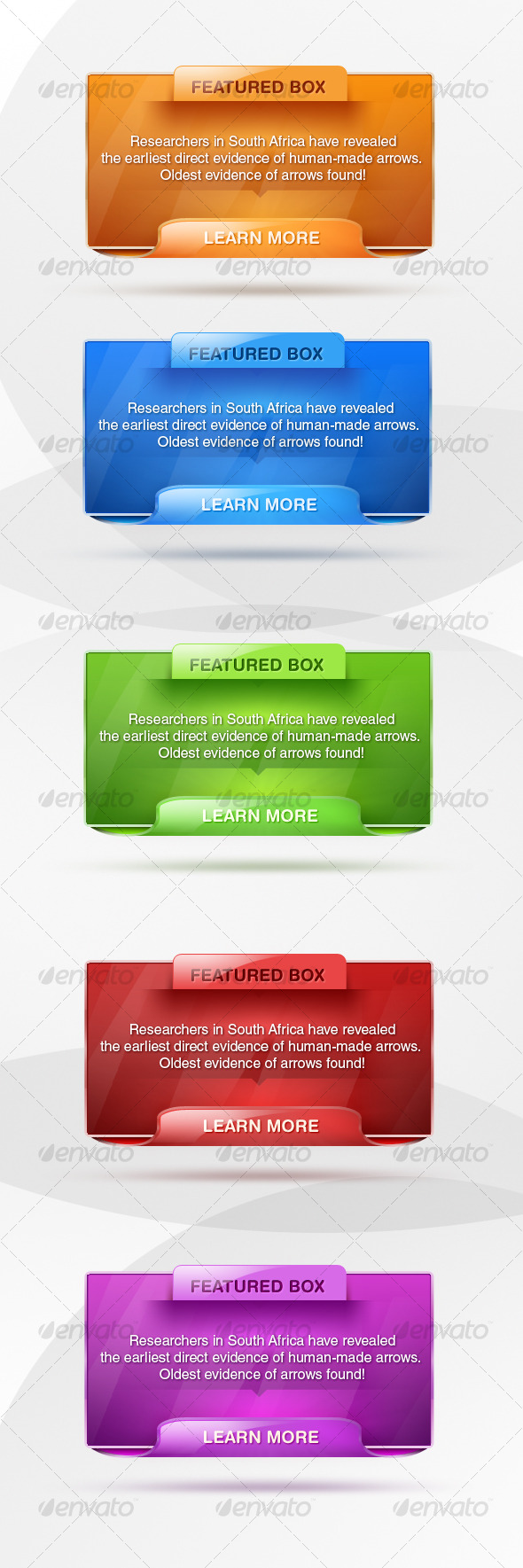 Modern web boxes - Web Elements