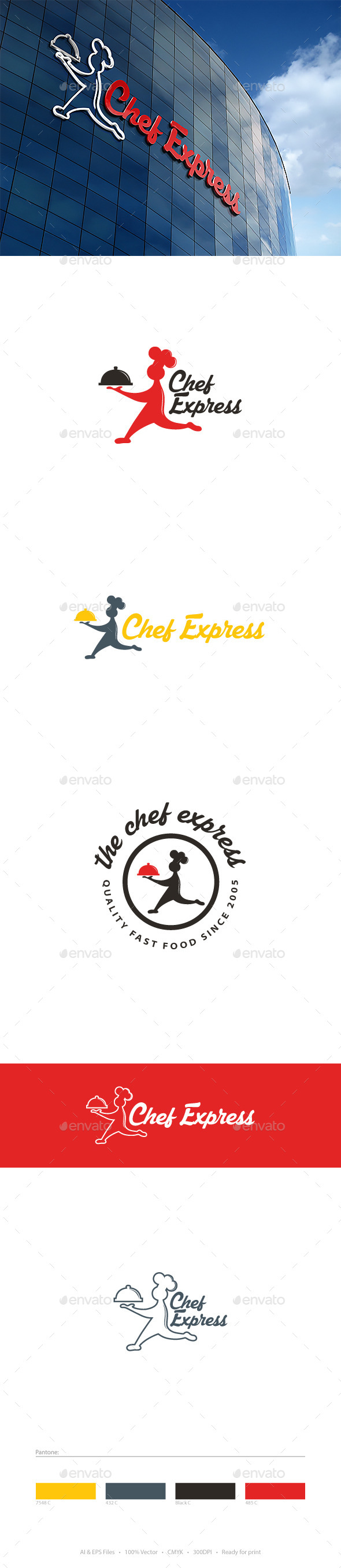 Chef Express Logo Template - Food Logo Templates