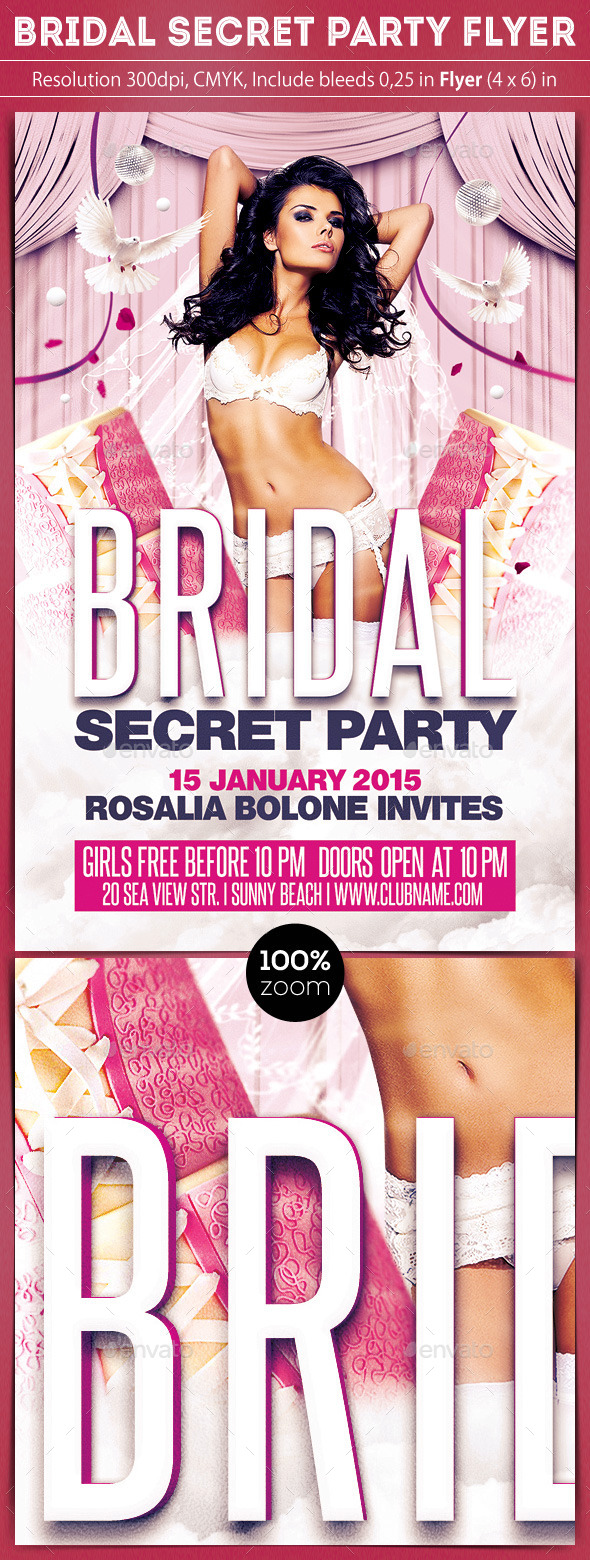 Bridal Secret Party Flyer - Clubs & Parties Events