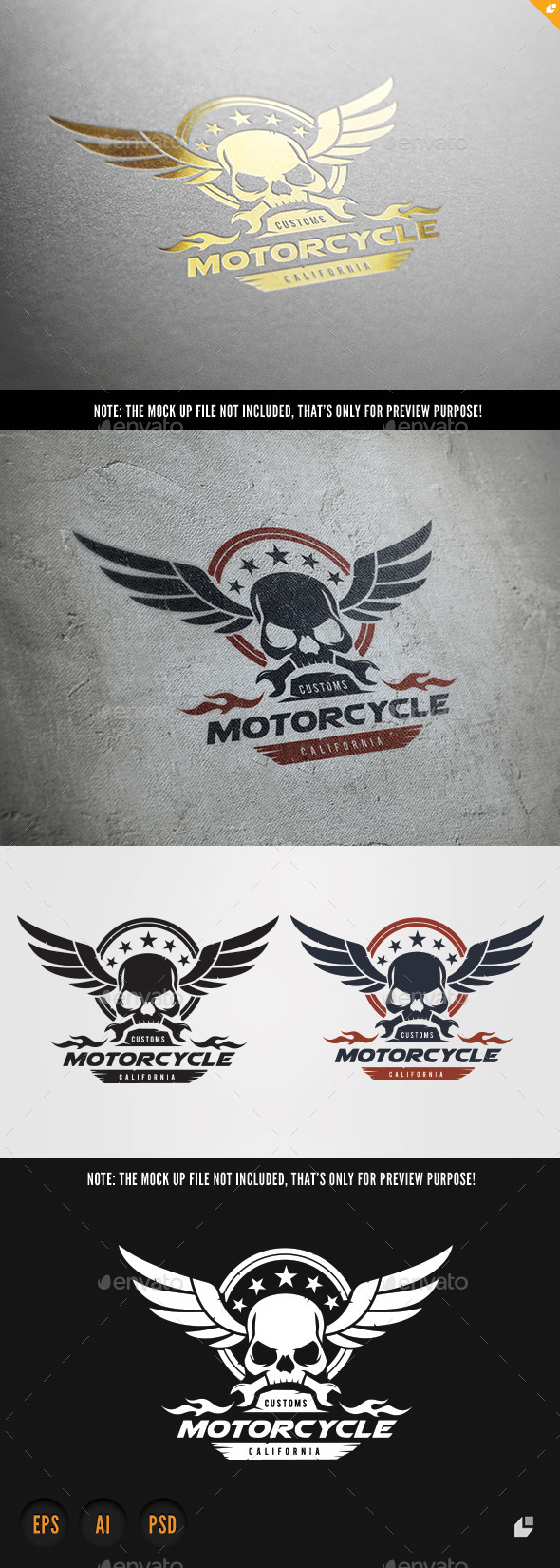 Motorcycle - Crests Logo Templates