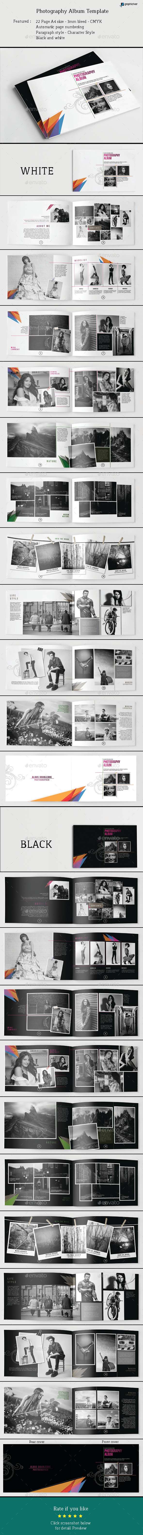 Photography Album Template - Photo Albums Print Templates
