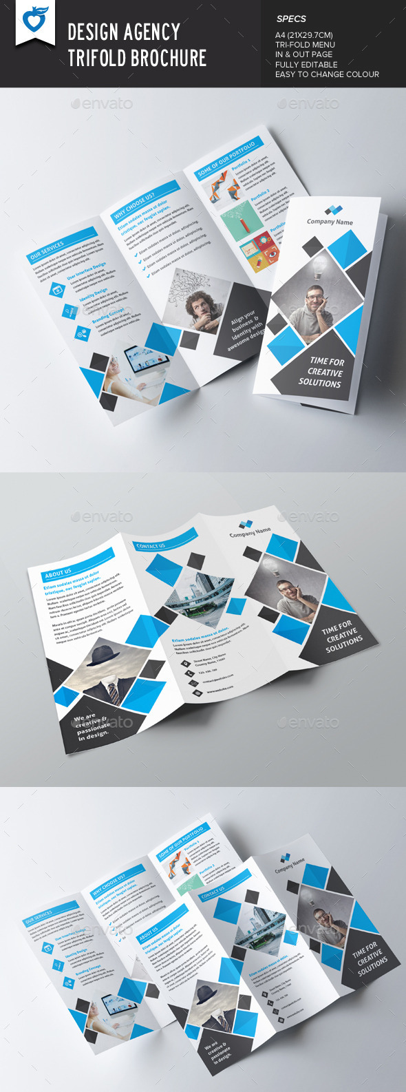 Design Agency Trifold Brochure - Corporate Brochures