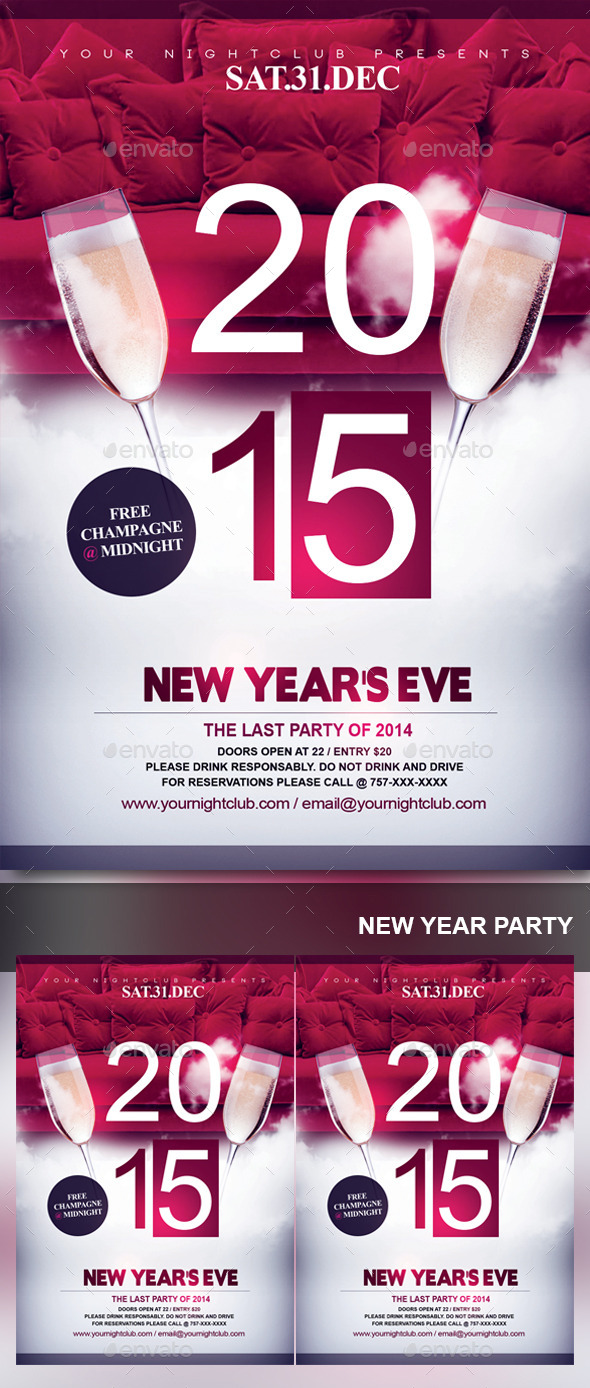 NYE 2015 - Events Flyers