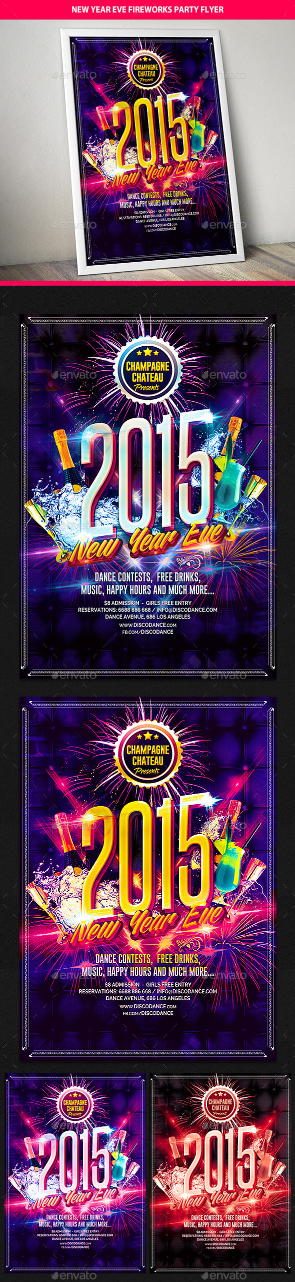 New Year Eve Celebration Party Flyer - Clubs & Parties Events